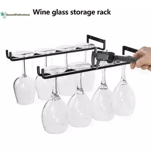 BeautifulHomeA Treo Tường Stemware Giá Đỡ Cao Sắt Cốc Treo Ra Glass Bar VN