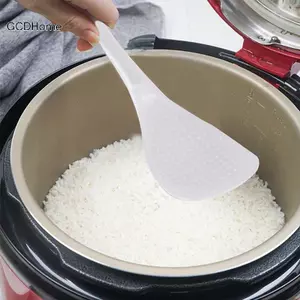 GCDHome 2 Chiếc Nhà Bếp Chống Sti Cơm Mái Chèo Tay Cuộn Thìa Nhựa Trong Suốt Bữa Ăn Thìa HOT