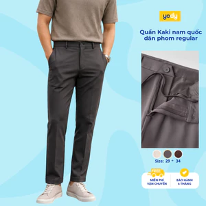 Quần kaki nam Yody cạp chun ẩn sợi Highcool chạm mát TRA - MCCH26A006