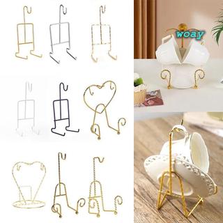Giá đỡ trưng bày cốc và đĩa WOAY, Giá đựng đồ trang trí Giá đựng cốc trà, Giá đựng cốc cà phê bằng kim loại bền Nhà bếp gia đình