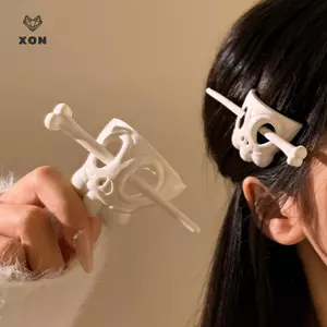 Ngộ nghĩnh Ma Đầu Lâu Tóc Stis Skeleton Kẹp Tóc Nữ Kẹp Tóc Mũ Phụ Kiện Phụ Kiện Tóc [Mina]