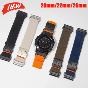 Dây đeo Nylon Quickfit 20mm 22mm 26mm cho Garmin Fenix 8 7 Pro 7S 5X 5 Plus