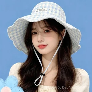 Mũ Xô Hoa Ngọt Ngào Mũ Chống Nắng Sinh Viên Đại Học Mùa Hè Ngoài Trời Vành Lớn Mũ Chống Nắng Tất Cả Trận Đấu Mặt Nhỏ
