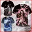 Anime Áo Thun Demon Slayer Top Tay Ngắn Unisex Graphic Kimetsu No Yaiba Hoạt Hình Thời Trang Áo Thun
