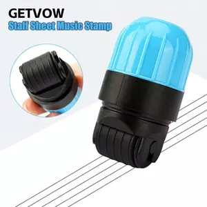 Tem ký hiệu nhân viên GETVOW, Nhân viên 6 dòng 5 dòng Màu sắc tươi sáng Bảng nhạc nhân viên, Dụng cụ giảng dạy con dấu nhạc phổ kép bằng nhựa tiện lợi