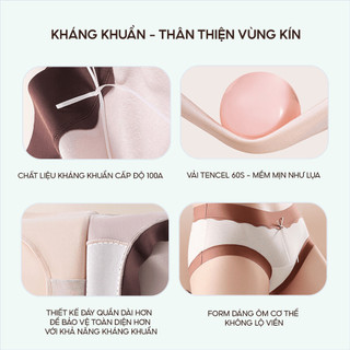 Hộp quà nội y CHOCOLATE lụa Tencel kháng khuẩn, mềm mại, ôm dáng, ngọt ngào như sô cô la – SCL888