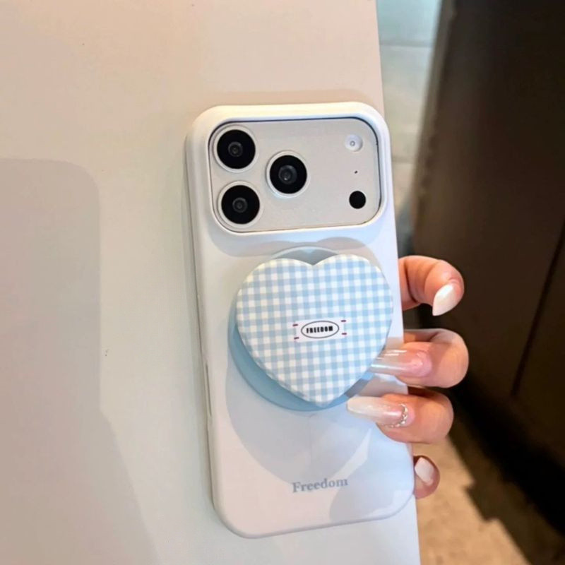 Trái Tim Kẻ Sọc Thích Hợp Cho iPhone16promax / 17 Vỏ Điện Thoại Apple 15 / 14 / 13 / 12 Vỏ Phim 11xr