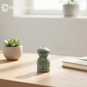 GE Tượng Thu Nhỏ Nhà Sư Nhỏ Các Bức Tượng Nhỏ Bộ 4 Nhựa Zen Trang Trí Sân Vườn Tượng Mini Cho Phòng Thiền Nhà Sống VN