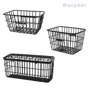 Giỏ đựng đồ phía sau WANYEDI, Giỏ đựng đồ chở hàng xe đạp dung tích lớn gắn phía sau, Giỏ treo xe đạp kim loại phong cách treo bền bỉ Đi xe đạp