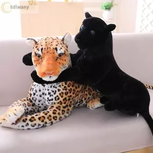Đồ chơi da báo sang trọng EDIWANY, Đồ chơi nhồi bông mô phỏng bằng vải Cotton sang trọng mềm mại, Mô phỏng giống như thật Búp bê sư tử nhồi bông thực tế Đồ chơi trẻ em