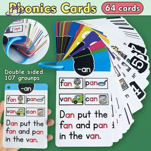 HFTOY Montessori Tiếng Anh Phonics Thẻ Học Tập Mẫu Giáo Đồ Chơi Giáo Dục Cho Trẻ Em Giáo Viên Hỗ Trợ Giảng s ~