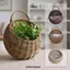 Chậu hoa DONOVANQQ, Giỏ trồng cây mây thủ công mục vụ, Hộp đựng đồ treo tường tự nhiên Dệt bình trang trí sân vườn