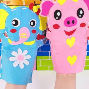 THEGIRL8B Con Rối Tay, Dụng Cụ Giảng Dạy Mẫu Giáo Nylon Nhựa, Dụng Cụ Giảng Dạy Không Dệt Đáng Yêu Động Vật Handmade Túi Chất Liệu Sinh Nhật