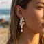 HFSHY Bohemian Conch Sao Biển Thả Bông Tai Nữ Không Gây Dị Ứng Vỏ Biển Tòn Ten Bông Tai Đi Biển Du Lịch Hàng Ngày Trang Phục VN