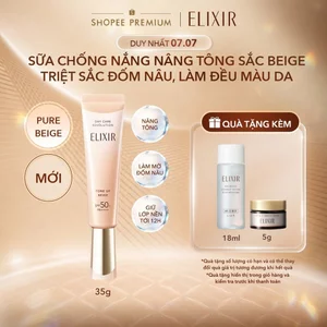 | SẮC BEIGE MỚI | Sữa chống nắng nâng tông chống lão hóa triệt sắc đốm nâu Elixir Day Care Revolution Tone-up Beige 35g