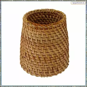 Hộp đựng bút chì mây thủ công, Hộp đựng cọ trang điểm, Cốc tổ chức trang trí bàn cho văn phòng phẩm, Bình hoa B