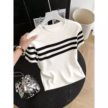 Áo kẻ sọc, Áo kiểu thanh lịch, Trang phục nữ, Áo nữ, Áo tank top thường ngày, Áo thời trang, Áo cổ phối màu, Áo thun tố