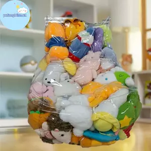Pufangbliss Trong Suốt Trẻ Em Sang Trọng Đồ Chơi Bảo Quản Ghế Túi Đậu Có Dây Kéo Dung Tích Chống Thấm Nước Túi Bảo Quản Búp Bê Lớn VN