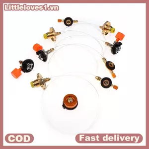 Littleloves1 Cắm Trại Bếp Gas Nạp Lại Adapter Ngoài Trời Xi Lanh Lạm Phát Van Adapter Bình Gas Lò Kết Nối Cắm Trại BBQ Phụ Kiện VN