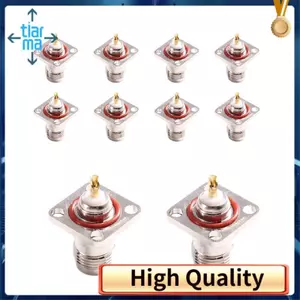 Đầu nối gắn bảng điều khiển nữ TNC Đầu nối loại thẳng 4 lỗ cho đầu nối đồng trục