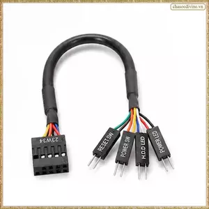 Bo Mạch Chủ Reset Power SW Switch Jumper Cable cho Front F _ PANEL 9PIN Kết Nối Cáp Chuyển Đổi Cáp Khởi Động