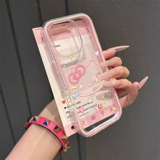 Cho IPhone17/16/15/14/13/12/11 Pro Max Chất Liệu TPU Mềm Mại, Thời Trang Dễ Thương Macaron Mẫu Hello Kitty