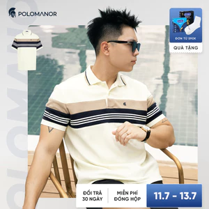 Áo polo nam cao cấp DALE, vải cá sấu cotton interlock, thanh lịch - POLOMANOR