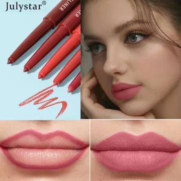 FenHuan Julystar [TH cổ phiếu địa phương] 6 màu Matte Lip Liner Pencil Original Son môi chống thấm nước lâu trôi Lip Liner Pencil Charming Lady Lip Liner Beauty Makeup Cosmetic Lipstick