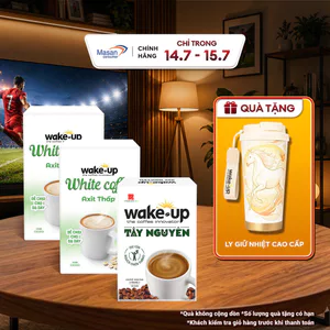 [Chọn loại[ Combo 3 Cà phê hòa tan Wake up hộp x 18stick x 16gr