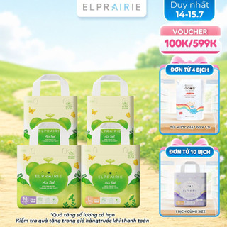 Combo 4 Tã/Bỉm Quần ELPRAIRIE Air Feel Mềm Mại Cho Da Nhạy Cảm, Không Gây Kích Ứng, Chống Tràn Tối Ưu-Đủ Size M38-XXL20