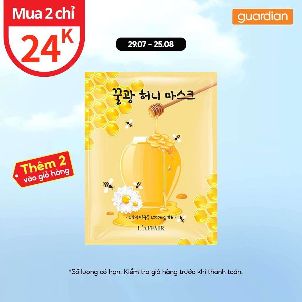 Mặt Nạ Dưỡng Ẩm Rainbow L'Affair Honey Mask Chiết Xuất Tinh Chất Mật Ong 25Ml