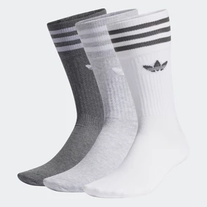 adidas Phong cách sống Bộ 3 đôi tất cao cổ Unisex trắng H62021
