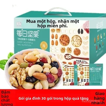Hộp quà hạt dinh dưỡng tổng hợp 30 gói nhỏ ăn vặt cao cấp cho phụ nữ mang thai trẻ em