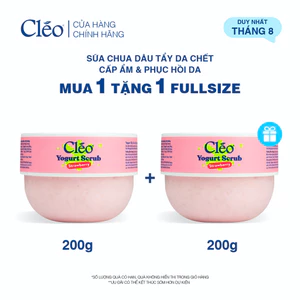 [LIVE] Sữa Chua Tẩy Tế Bào Chết Yogurt Strawberry Cleo Làm Sạch Dịu Nhẹ, Cấp Ẩm Sâu Cho Da 200ml