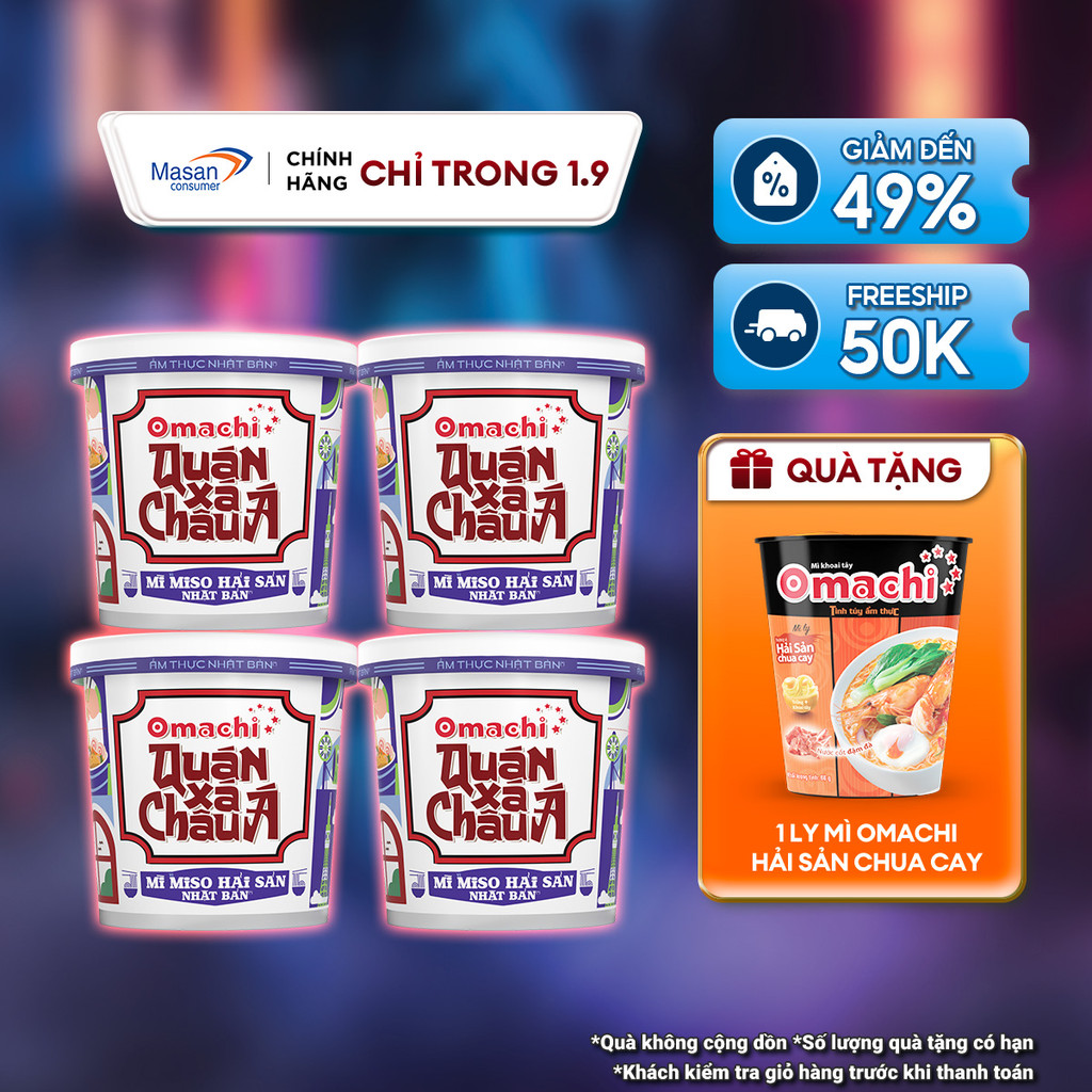 [Chọn Món] Combo 4 Hộp đồ ăn Omachi Quán Xá Châu Á
