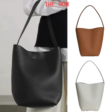 Women's Elegant Genuine Leather Bucket Bag – Large, for Work