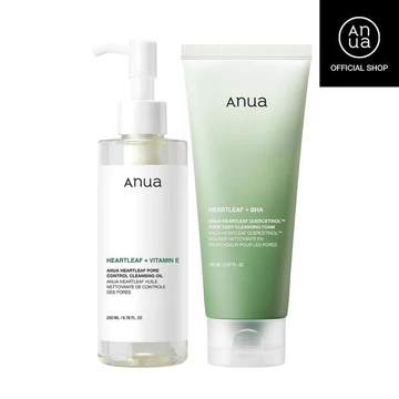 [Cửa hàng chính thức Anua] Double Cleanser Duo dùng để làm sạch da mặt Hàn Quốc | Sữa rửa mặt lỗ chân lông sâu tạo bọt, sữa rửa mặt, sữa rửa mặt, tẩy tế bào chết nhẹ nhàng