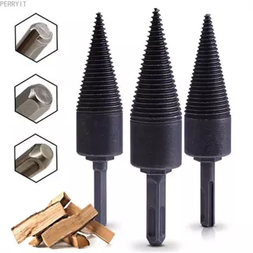 PERRYIT Mũi khoan gỗ Dụng cụ khoan chia cho búa điện cho máy phá gỗ Máy cắt gỗ Máy khoan củi Bit Gỗ Nón Driver Máy chia củi Máy khoan