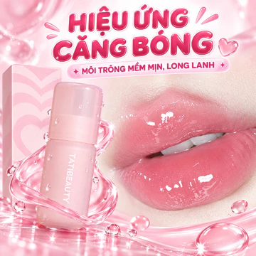 Son Bóng Pha Lê Thạch Gương Nước – Dưỡng Ẩm Plumping, Son Tint Chăm Sóc Môi, Trang Điểm