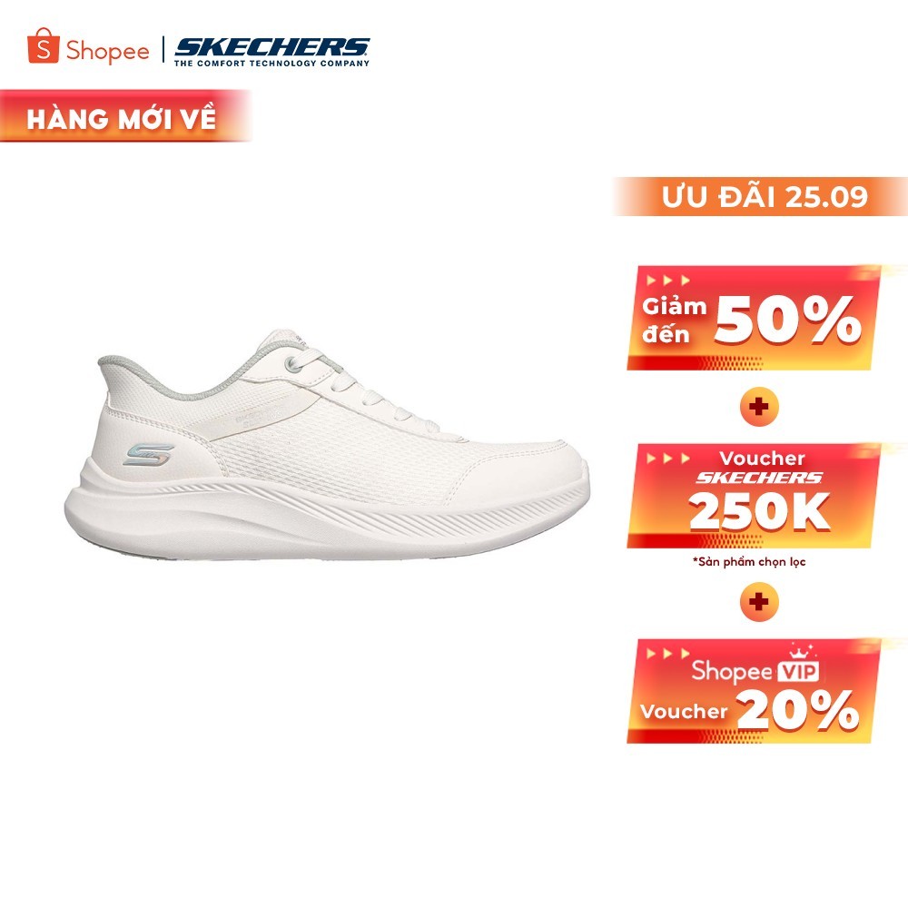 [ĐỘC QUYỀN ONLINE] Giày Thể Thao Nữ Skechers Slip-Ins BOBS Sport Moda Flex Inspiring Me Thường Ngày - 117736-WHT