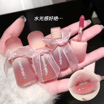 DAIMANPU Nơ Nước Bóng Gương Trong Suốt Son Bóng Chống Dính Cốc Chống Phai Màu Pure Desire Dưỡng Ẩm Son Bóng Son Bóng 26.3.22