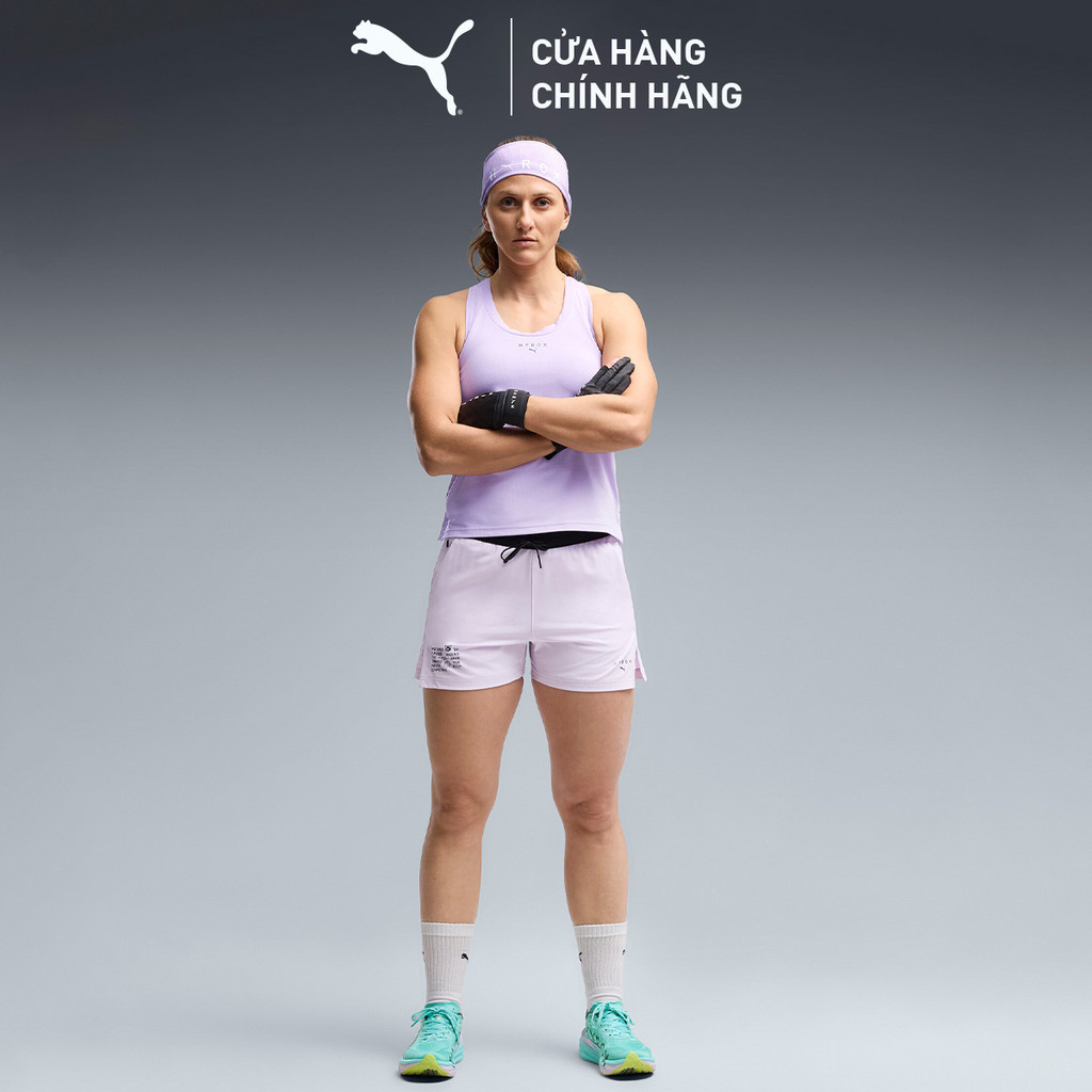 Quần Đùi Thể Thao Tập Luyện PUMA Nữ W x HYROX 3 2in1 SHORT Light Lavender Màu Tím