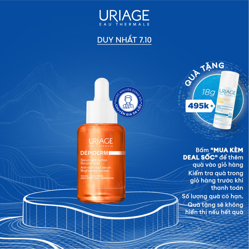 Serum dưỡng sáng giúp làm đều màu da, giảm thâm Uriage Dépiderm Anti-Dark Spot Serum Brightening Booster 30ml