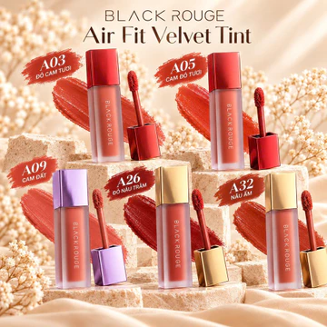 [Ảnh thật] Son Kem Lì Black Rouge Air Fit Velvet Tint ,son kem lì nổi bật với chất son mềm mịn, dễ tán và lên màu xinh