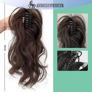Onetimingfine Tổng Hợp Móng Vuốt Kẹp Đuôi Ngựa Phần Mở Rộng Tóc Ngắn Xoăn Tự Nhiên Đuôi Giả Tóc Cho Nữ Đuôi Ngựa Tóc Đen VN