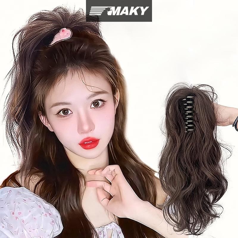 Newwellknownepic Tổng Hợp Móng Vuốt Kẹp Đuôi Ngựa Phần Mở Rộng Tóc Ngắn Xoăn Tự Nhiên Đuôi Giả Tóc Cho Nữ Đuôi Ngựa Tóc Đen VN