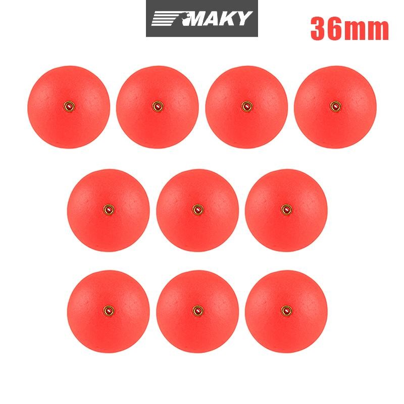 Newwellknownepic 10 Chiếc EPS Phao Bọt Bắt Mắt Đậu Câu Cá Cứng Phao Phao Phao Phao Nổi Ngoài Trời Câu Cá 15mm-36mm VN