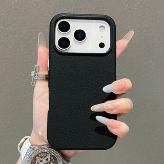 Ốp điện thoại bằng da vải thiều 2 ni 1 cho iPhone 17ProMax 16 15 14 13 12 11 Vỏ bảo vệ chống sốc
