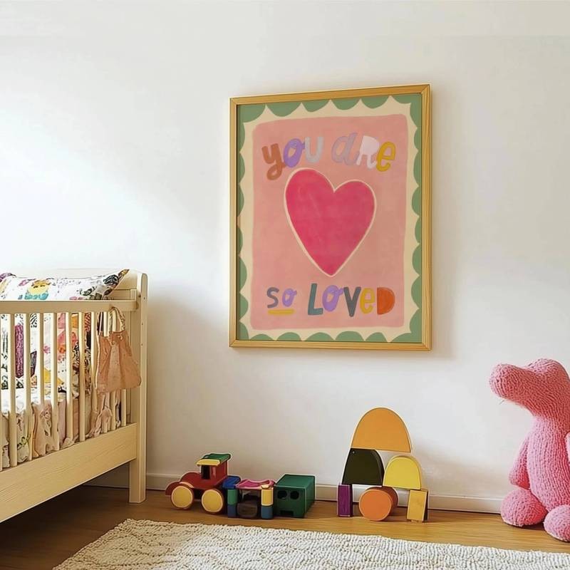 Canvas in bạn rất tình cảm tình yêu vườn ươm tin vào ma thuật kỳ lân trích dẫn sân vườn tường nghệ thuật poster hiện đại phòng khách trang trí nhà cửa