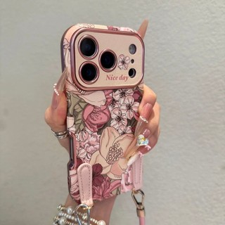 Sang Trọng Retro Tranh Sơn Dầu Cánh Hoa Cửa Sổ Lớn Ốp lưng iPhone17 16 15 14 13 12 11 Pro Max Chống Sốc Bảo Vệ Camera Ốp Lưng Mềm Chống Rơi